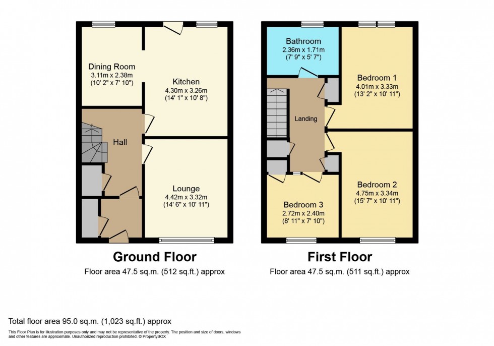 Floorplan for Lewis Place, Airdrie, ML6