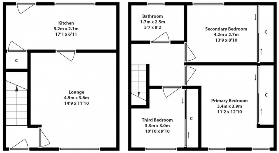 Floorplan for Quarryknowe Place, Bellshill, ML4