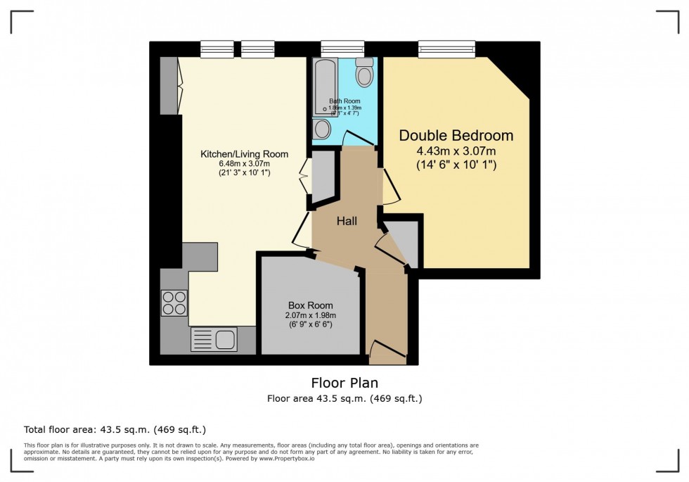 Floorplan for Lochrin Place, Edinburgh, EH3