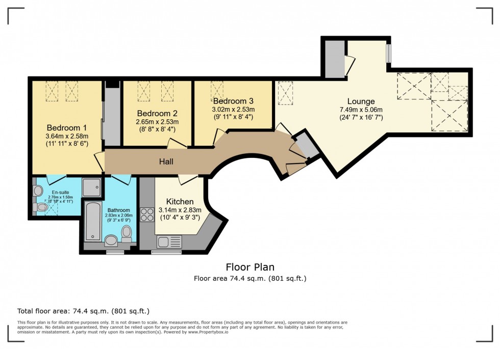 Floorplan for Townhead Street, Hamilton, ML3