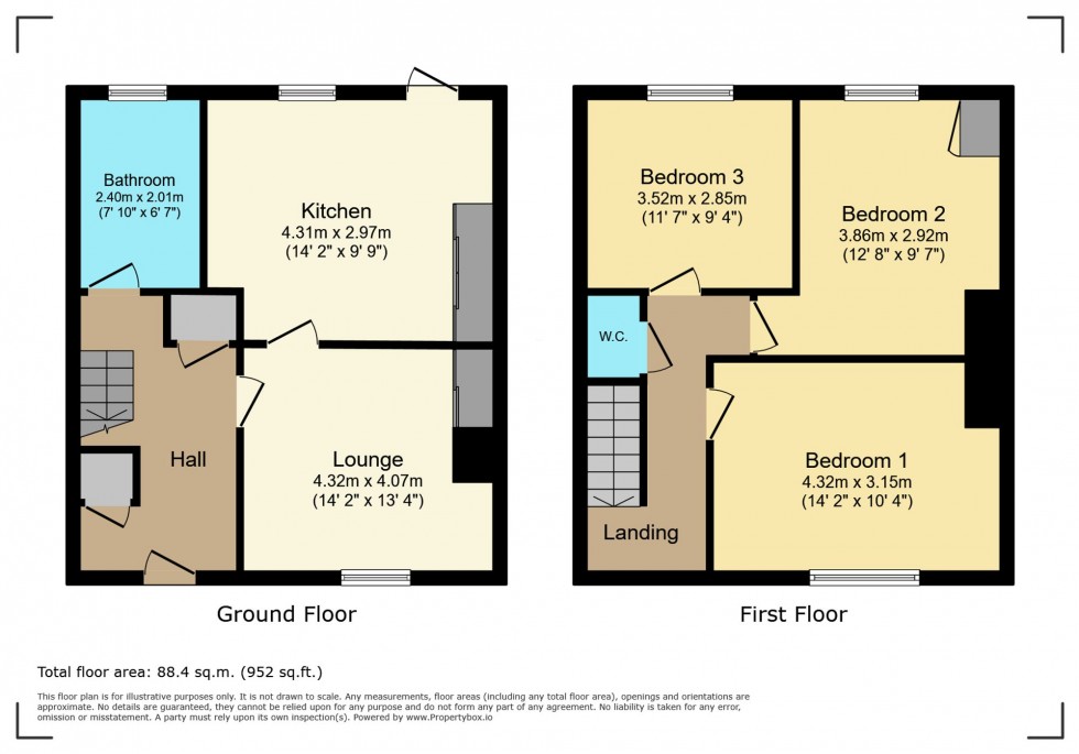 Floorplan for Manor Drive, Airdrie, ML6