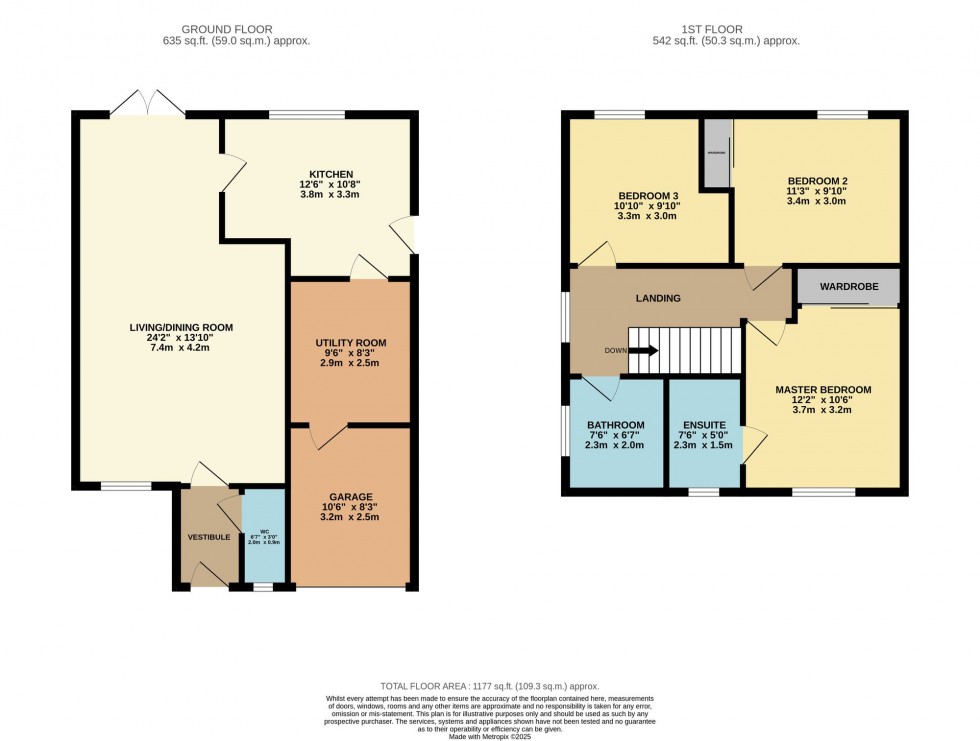Floorplan for Roe Court, Cambuslang, G72