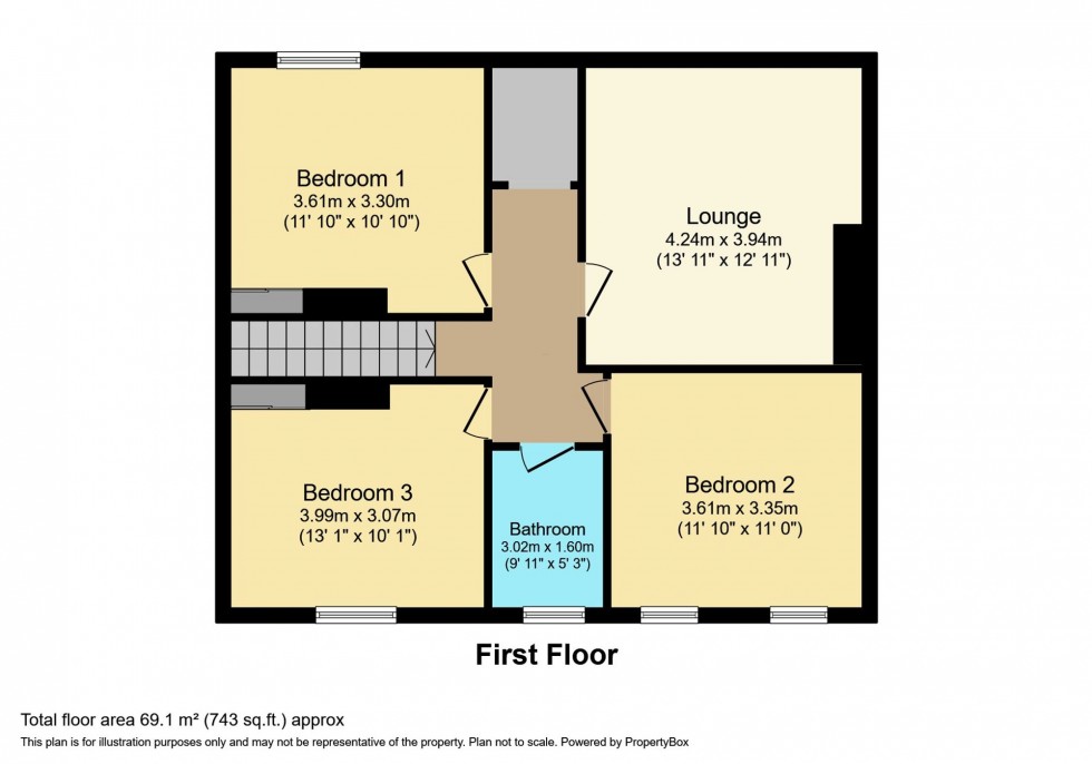 Floorplan for Muiryhall Street, Coatbridge, ML5