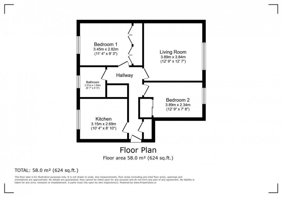 Floorplan for Holly Grove, Bellshill, ML4