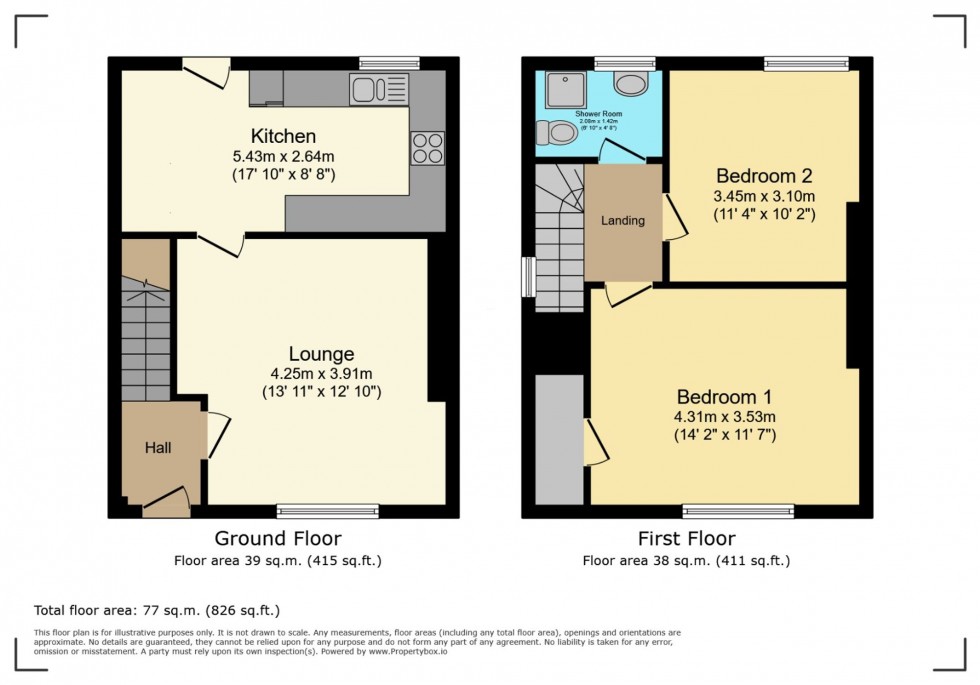 Floorplan for Westwood Road, Newmains, ML2