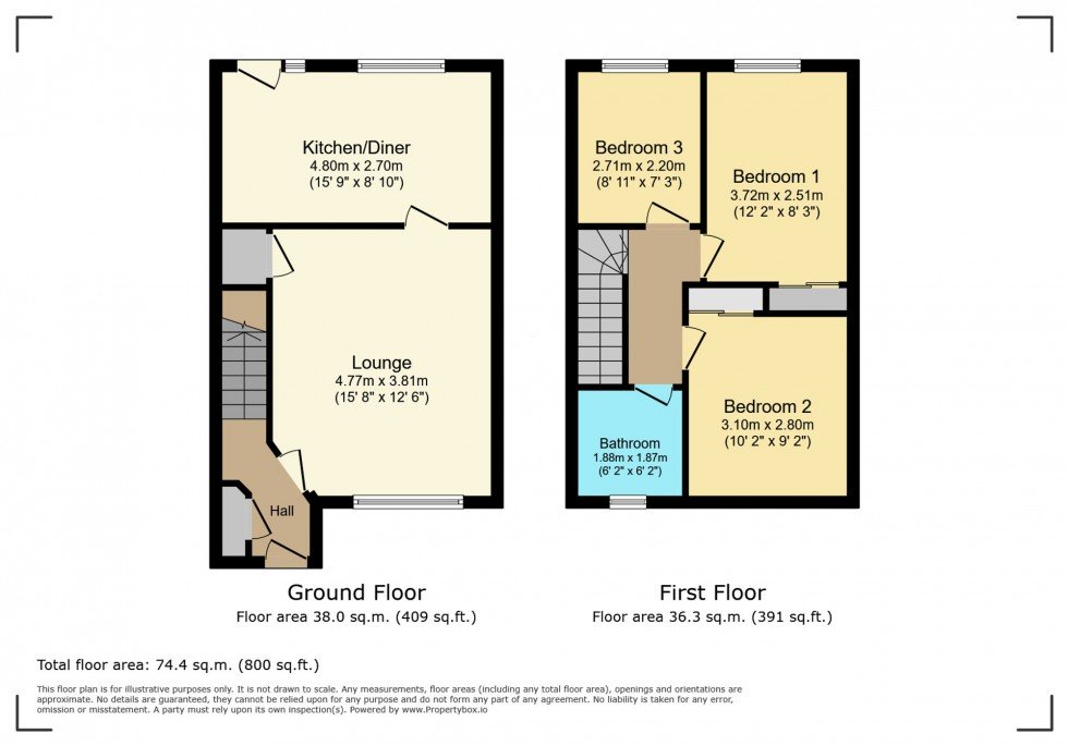 Floorplan for Dickens Grove, Newarthill, ML1