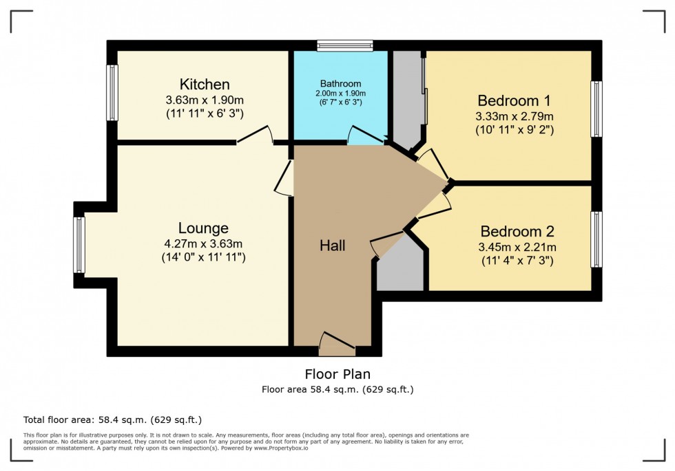 Floorplan for Lochranza Court, Carfin, ML1