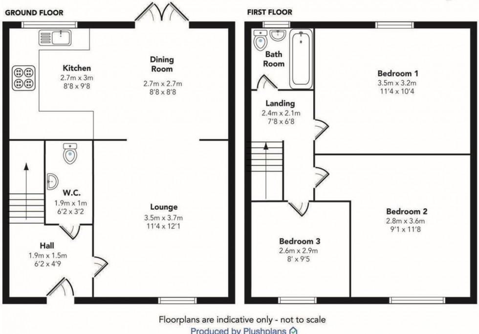 Floorplan for Drumpellier Avenue, Coatbridge, ML5