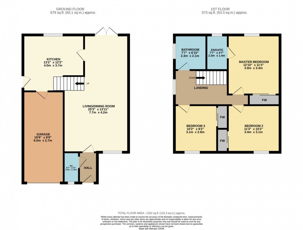 Floorplan for Roe Court, Cambuslang, G72