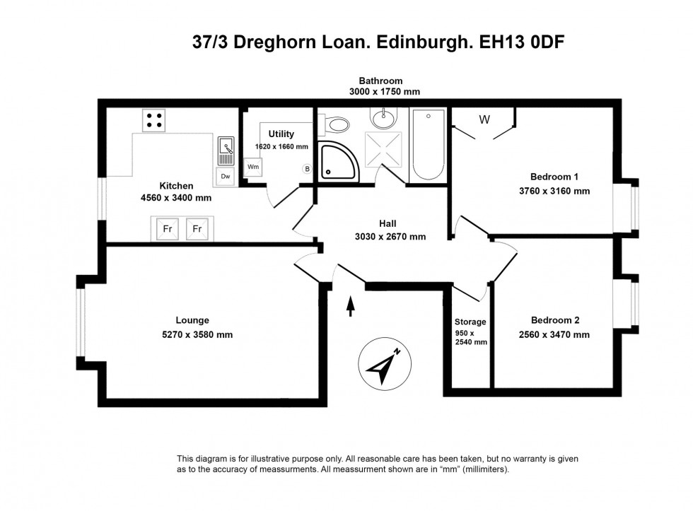 Floorplan for Dreghorn Loan, Edinburgh, EH13